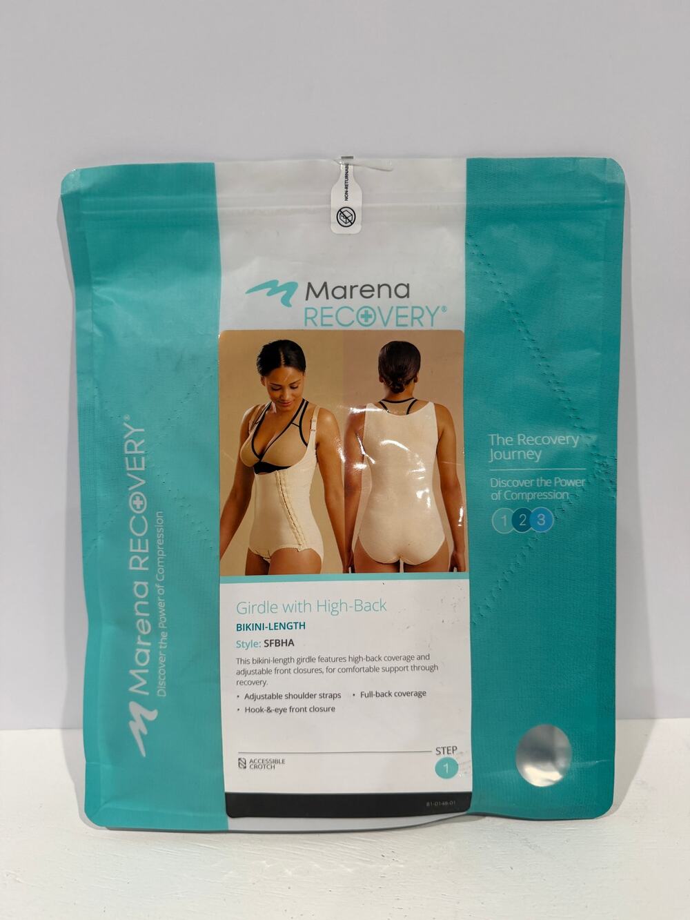 Marena Step 1 Girdle with High Back Bikini Length SFBHA MEDIUM Beige